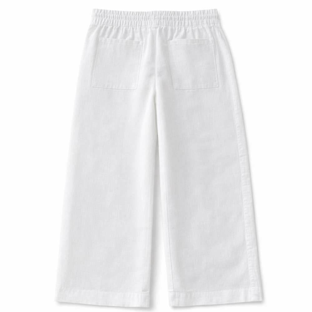 Athleta Cabo Linen Wide Leg Pant White size 2 - Picture 3 of 8